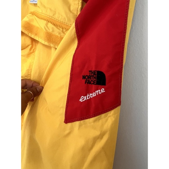 VINTAGE The North Face Jacket Men’s Large Yellow Red Extreme Coat Outdoors - Picture 4 of 16